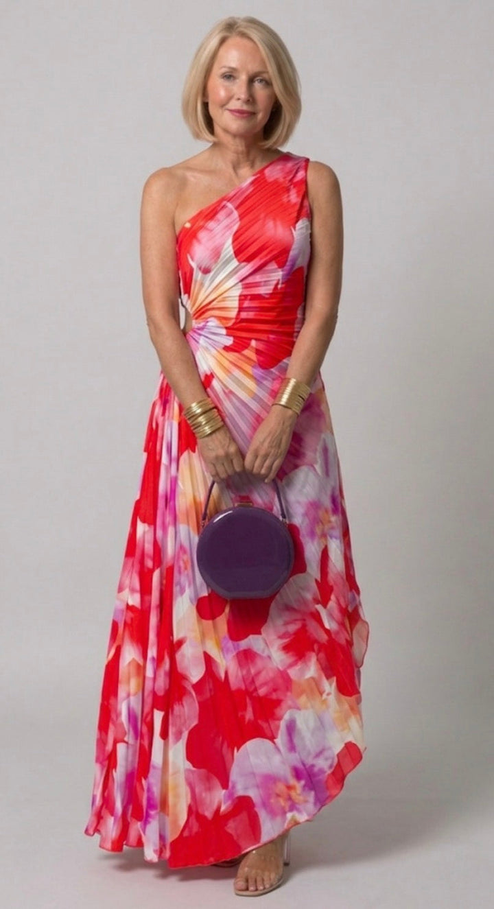 Stella & Grace™ | One-Shoulder Pleated Dress