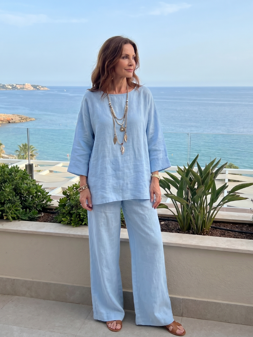 Prue | Oversized Tunic and Wide-Leg Trousers Set