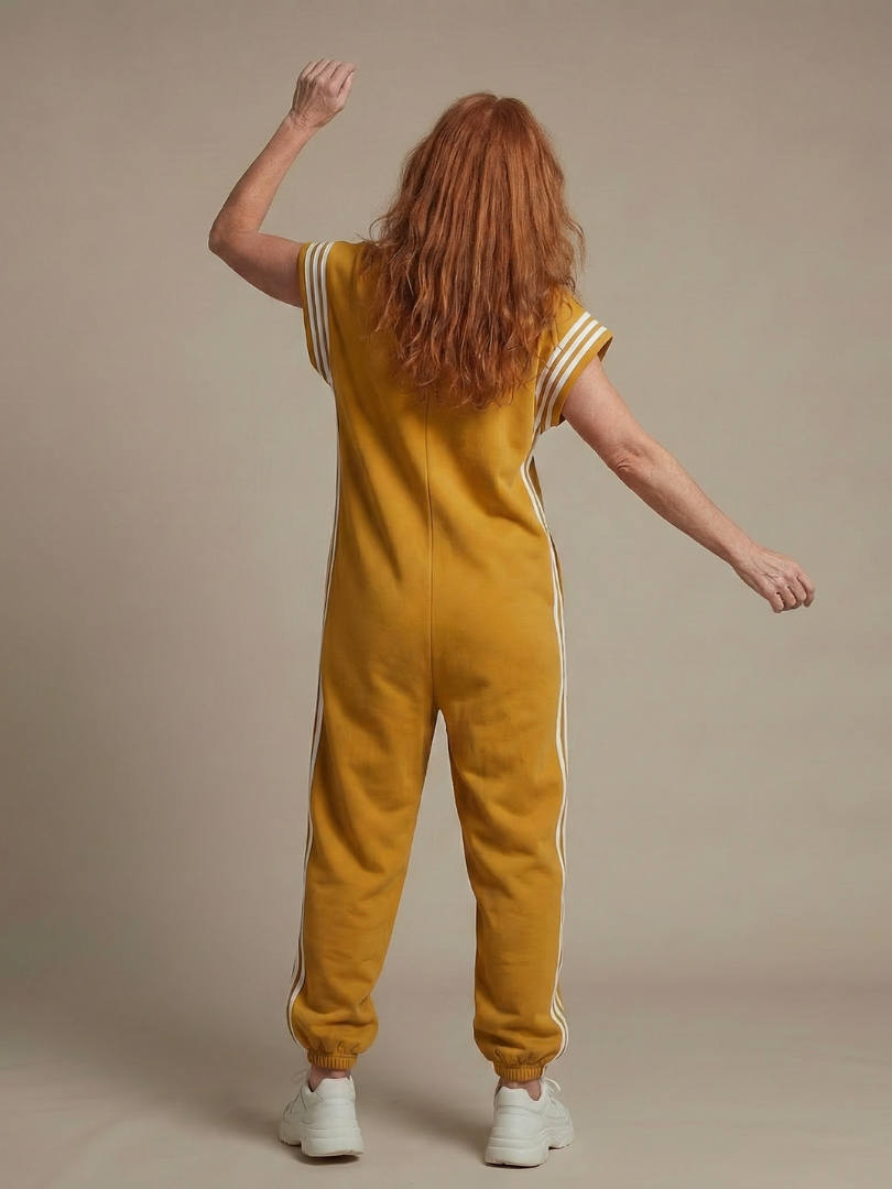 Lark | Zip Jumpsuit with Striped Panels