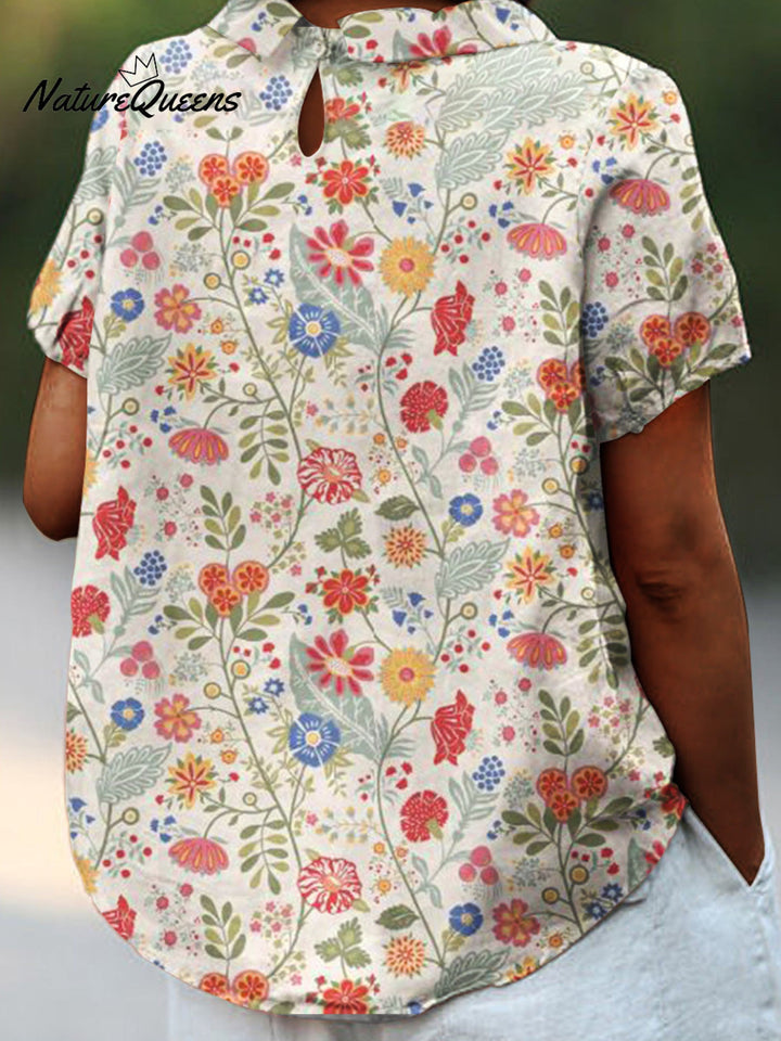 Nathalie | Watercolour Floral Shirt