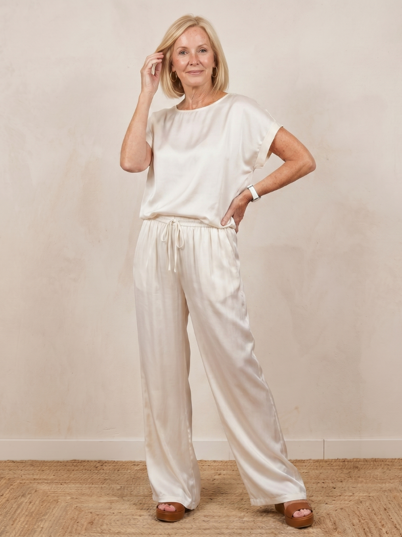 Shiloh | Short Sleeve Trousers Set with Adjustable Waist