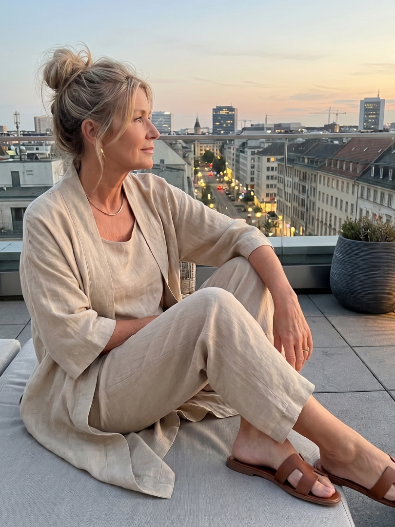 Yael | Three-Piece Relaxed Top and Trousers Set