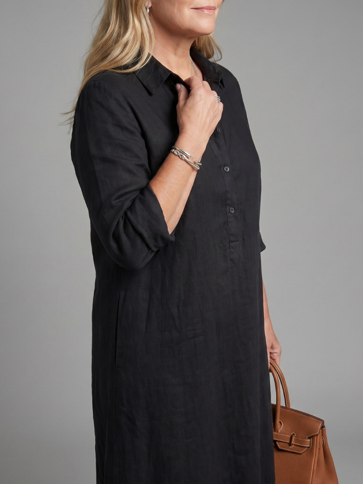 Veronica | Relaxed Long Sleeve Maxi Dress