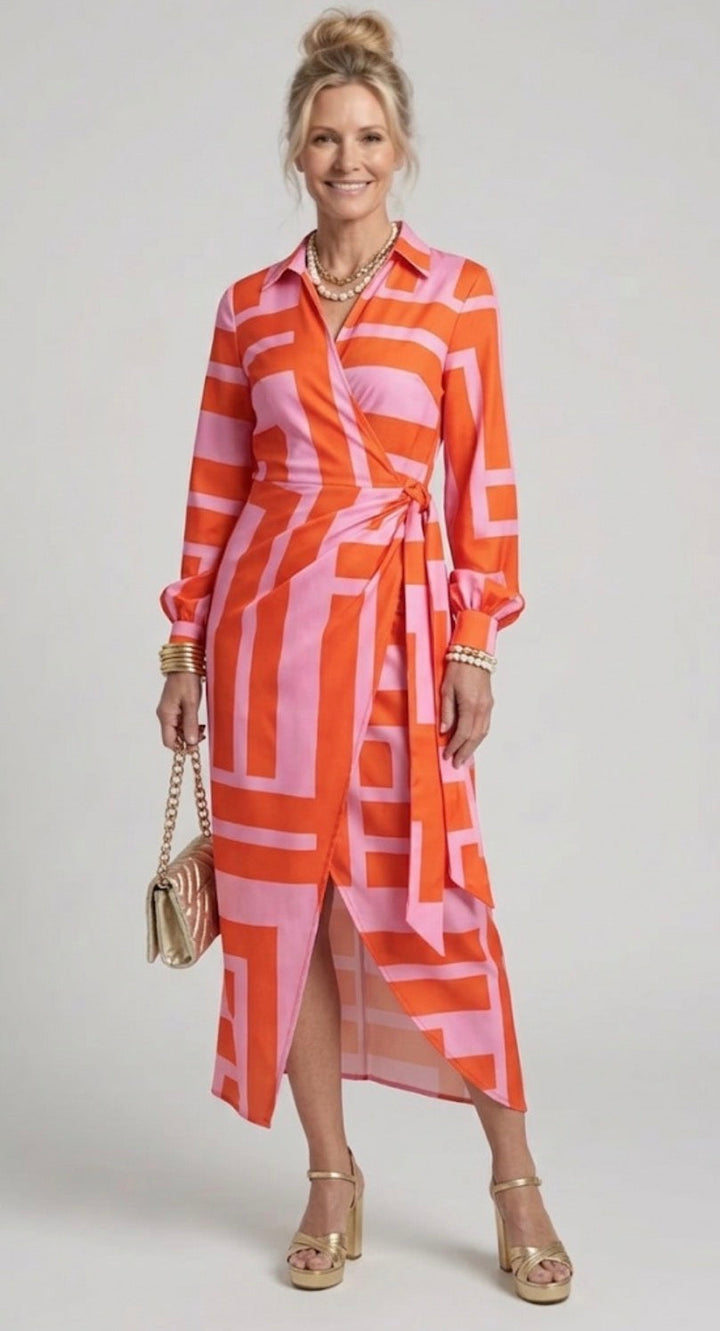 Stella & Grace™ | Printed Wrap Dress