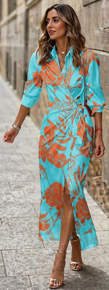 Stella & Grace™ | Printed Wrap Dress