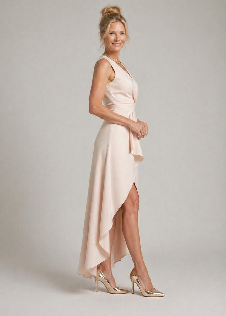 Stella & Grace™ | V-Neck Wrap Midi Dress