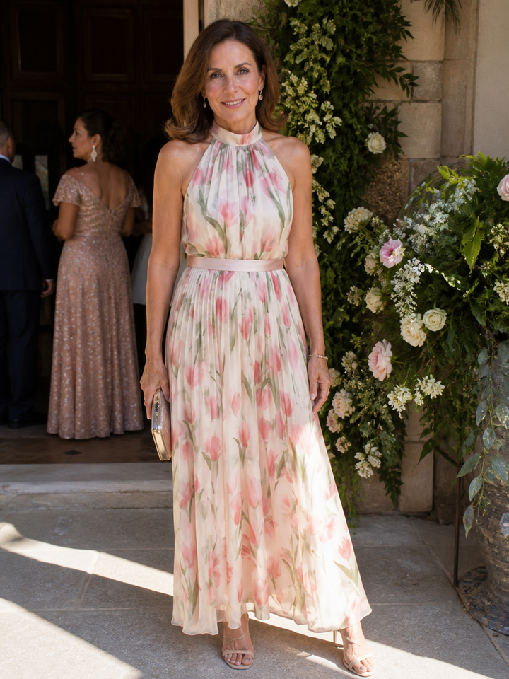 Stella & Grace™ | Floral Halterneck Midi Dress