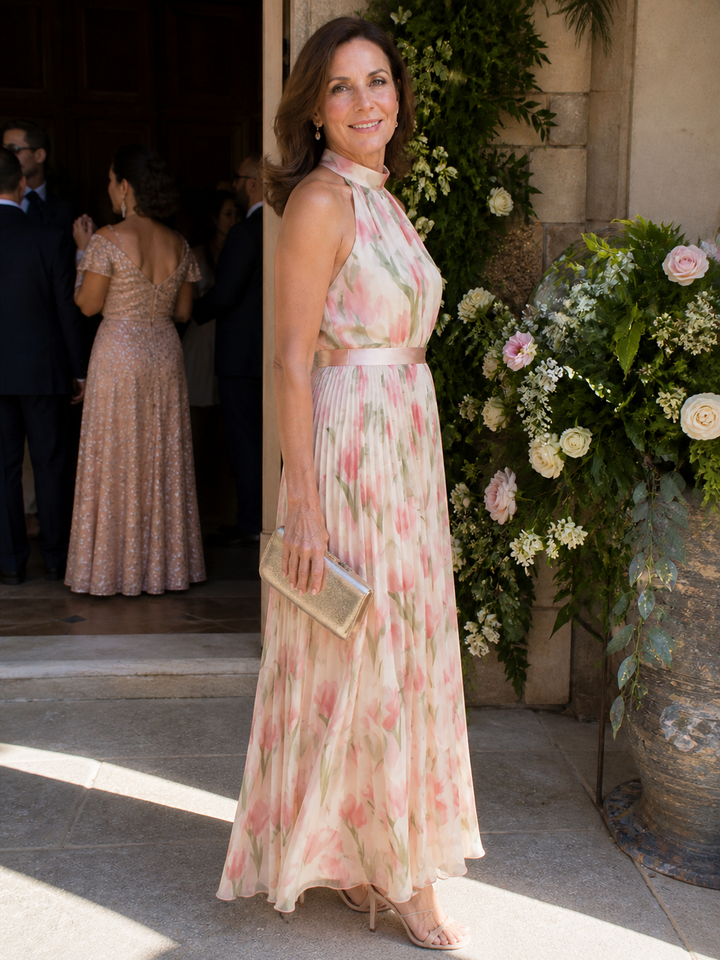 Stella & Grace™ | Floral Halterneck Midi Dress