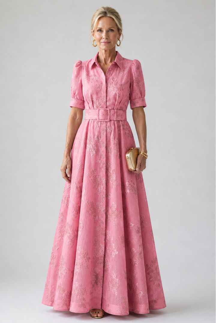 Stella & Grace™ | Floral Maxi Dress with Belt