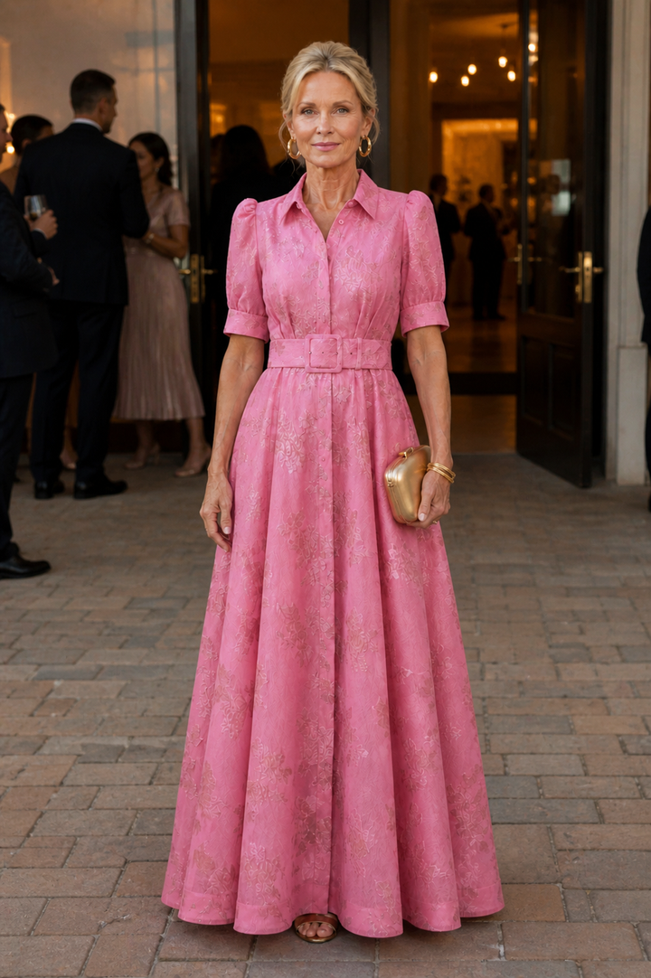 Stella & Grace™ | Floral Maxi Dress with Belt
