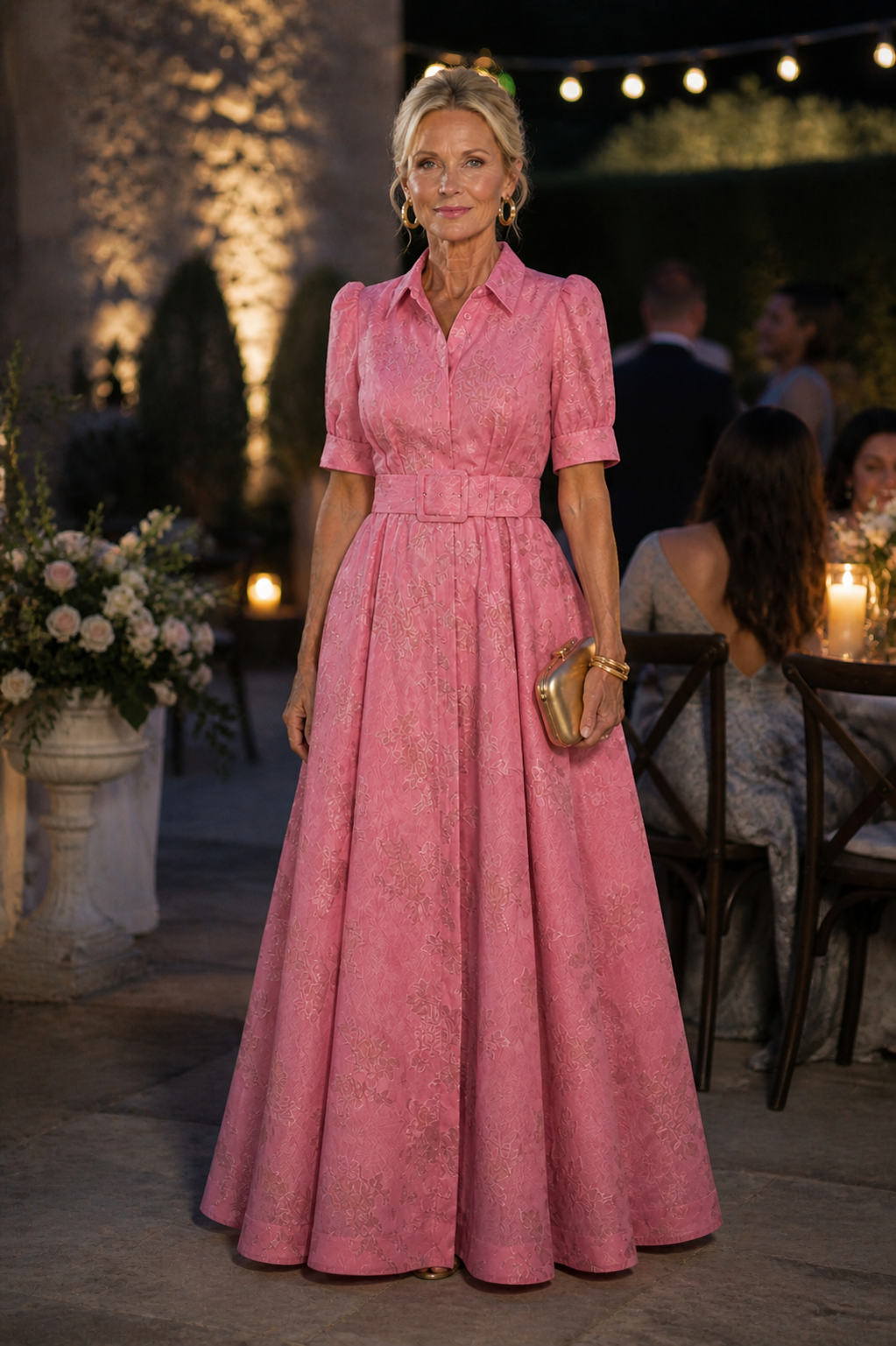 Stella & Grace™ | Floral Maxi Dress with Belt