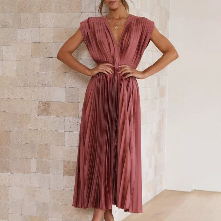 Stella & Grace™ | Timeless Pleated Midi Dress