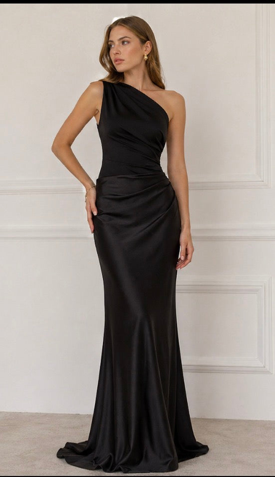 Stella & Grace™ | Maxi Dress with Satin Tail