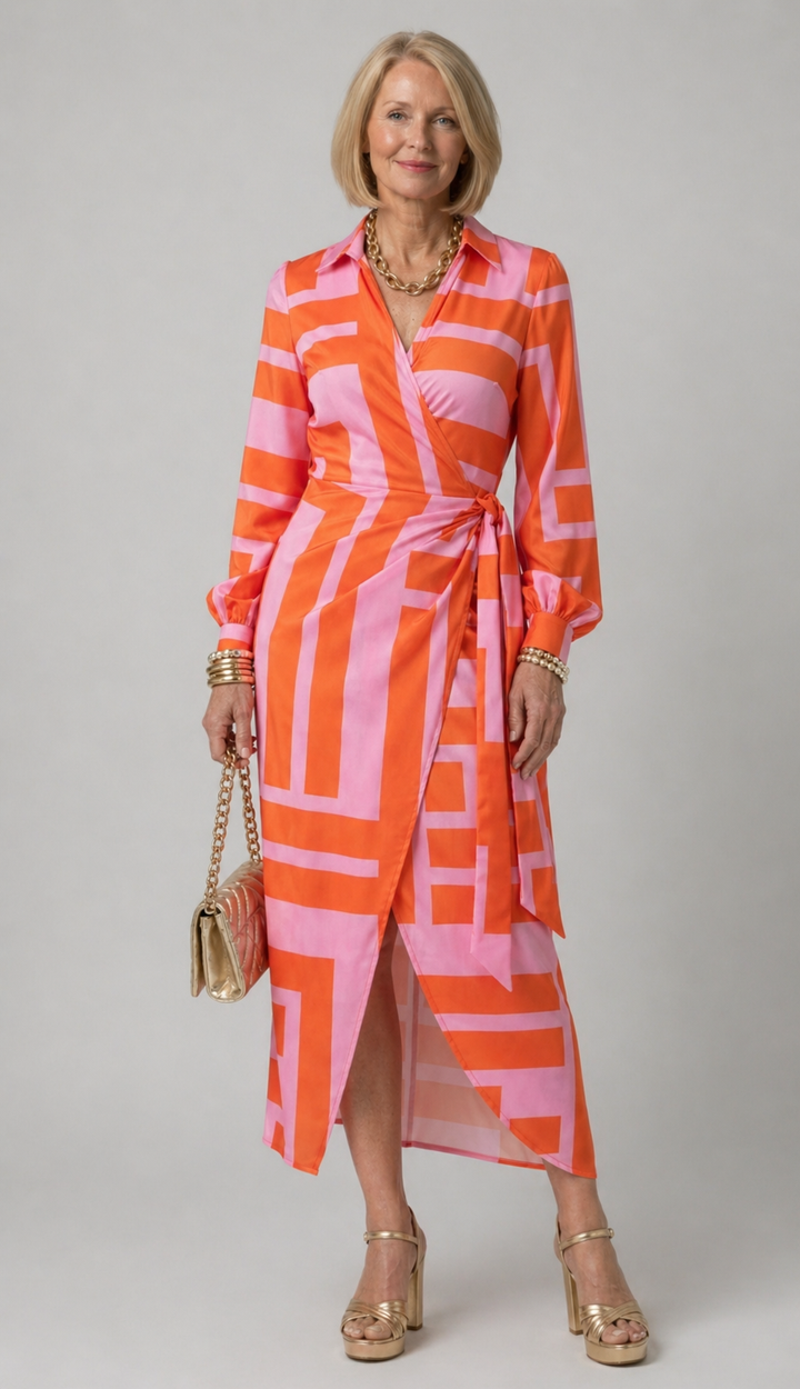Stella & Grace™ | Printed Wrap Dress