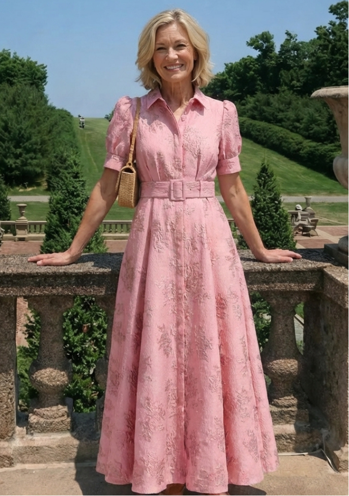 Stella & Grace™ | Floral Maxi Dress with Belt
