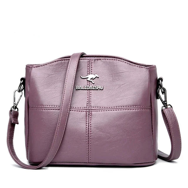 Elegant Embroidered Leather Tote & Crossbody Bag for Women