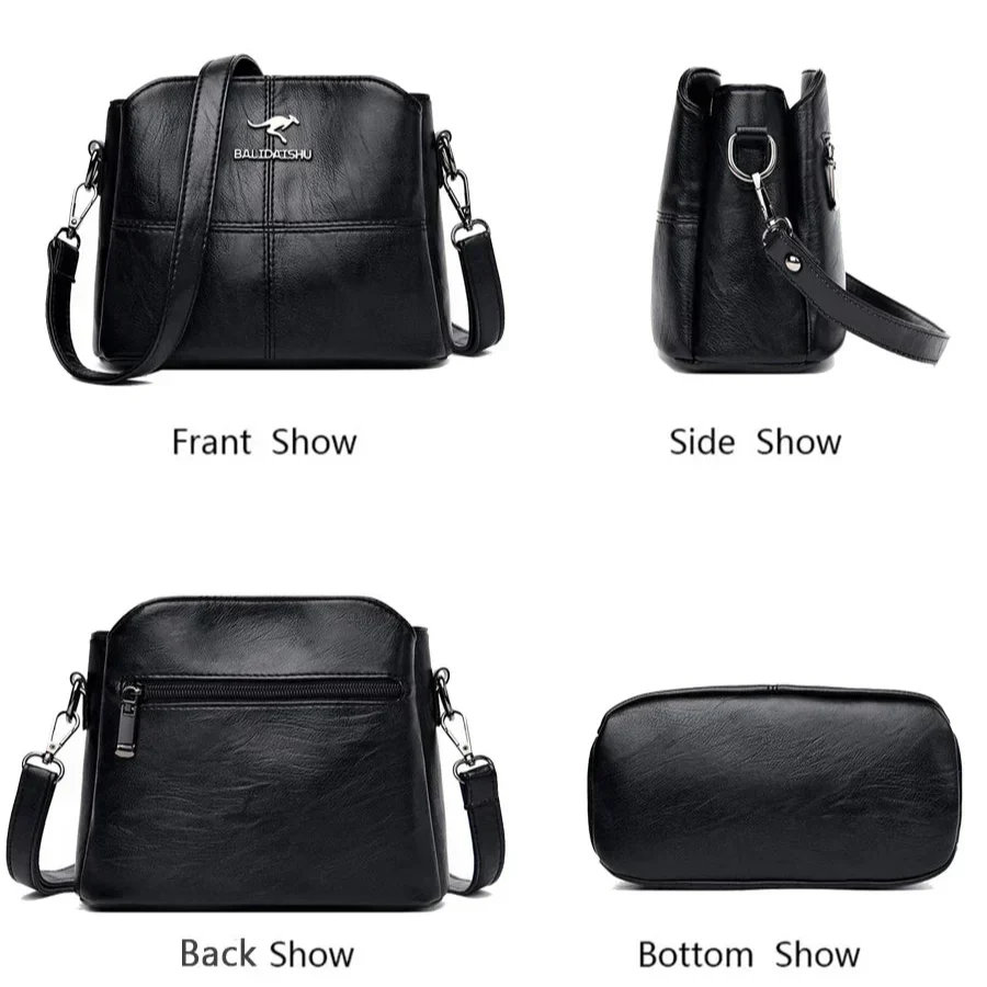 Elegant Embroidered Leather Tote & Crossbody Bag for Women