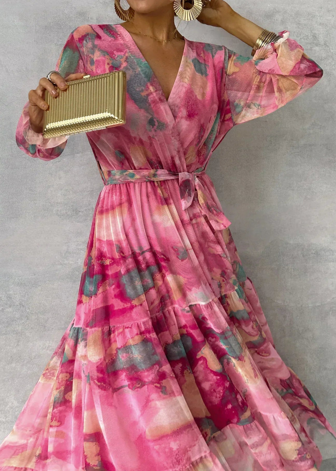 Stella & Grace™ | Floral Print Wrap Dress