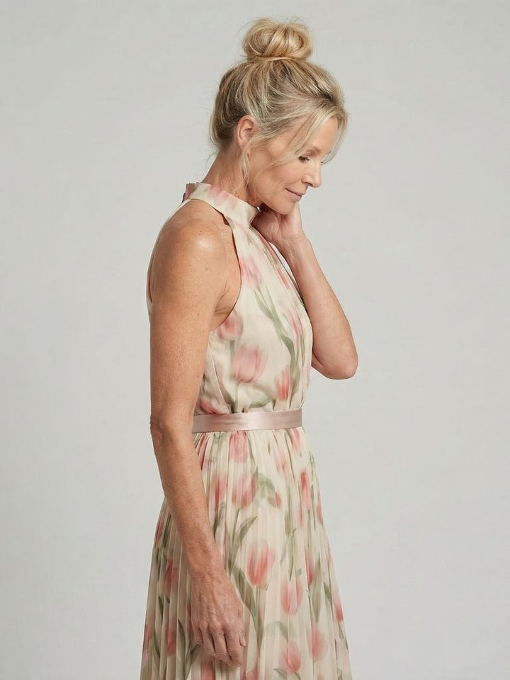 Stella & Grace™ | Floral Halterneck Midi Dress