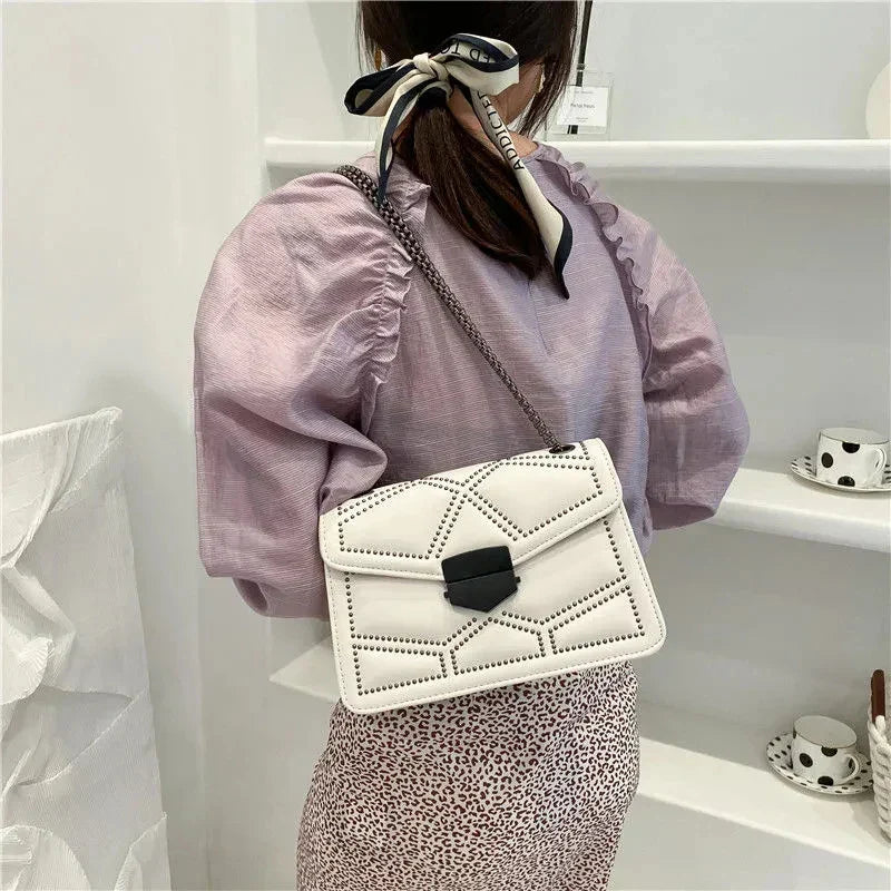 Elegant Shoulder Bag | Trendy Faux Leather
