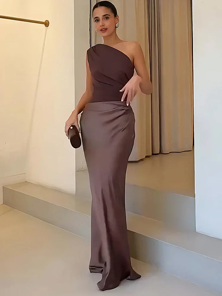 Stella & Grace™ | Maxi Dress with Satin Tail