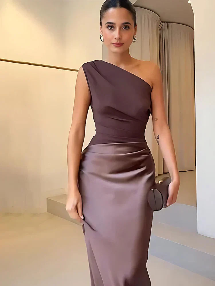 Stella & Grace™ | Maxi Dress with Satin Tail