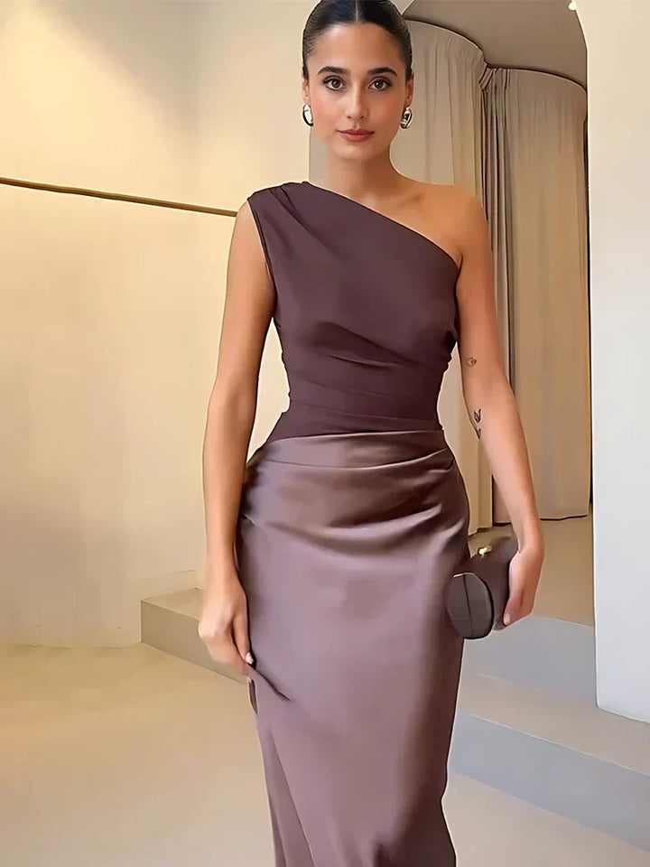 Stella & Grace™ | Maxi Dress with Satin Tail