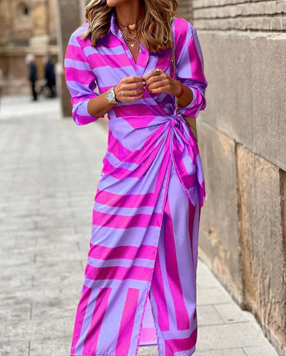 Stella & Grace™ | Printed Wrap Dress