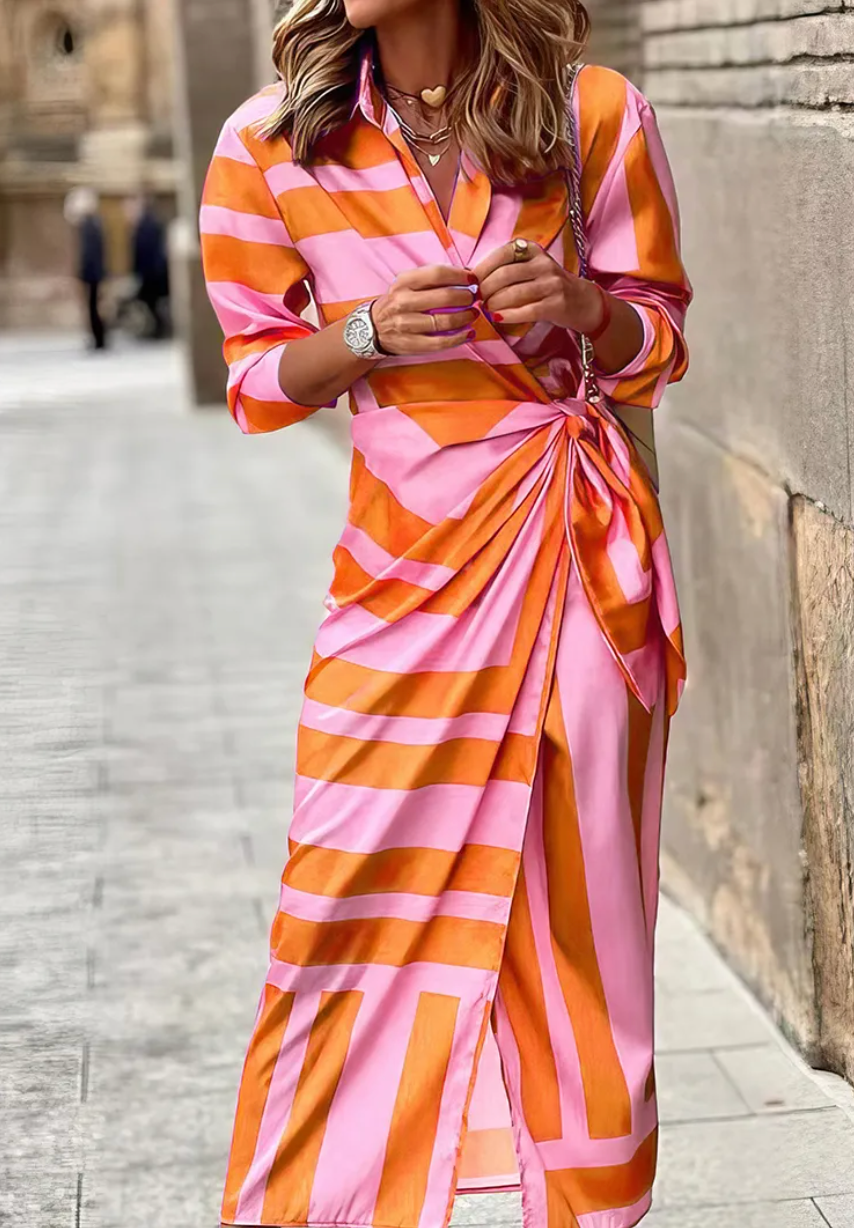 Stella & Grace™ | Printed Wrap Dress