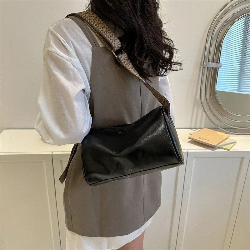 Vintage Chic PU Leather Boston Handbag | Trendy Shoulder Bag