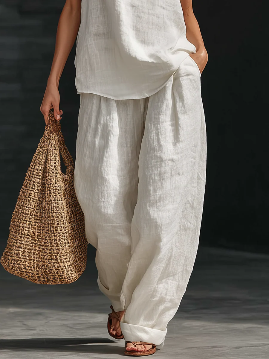 Zoë™ | Sleeveless Set with Wide-Leg Trousers