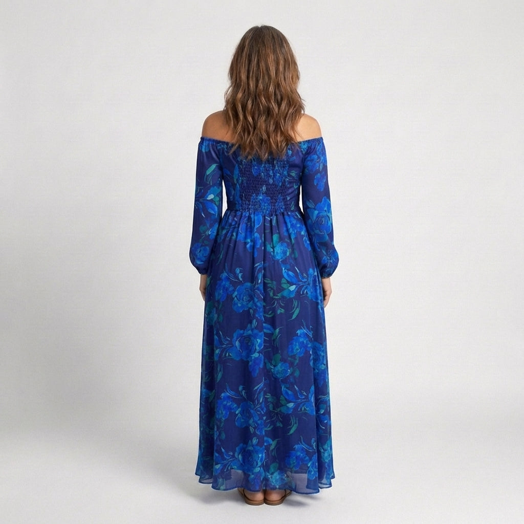 Stella & Grace™ | Off-Shoulder Floral Maxi Dress