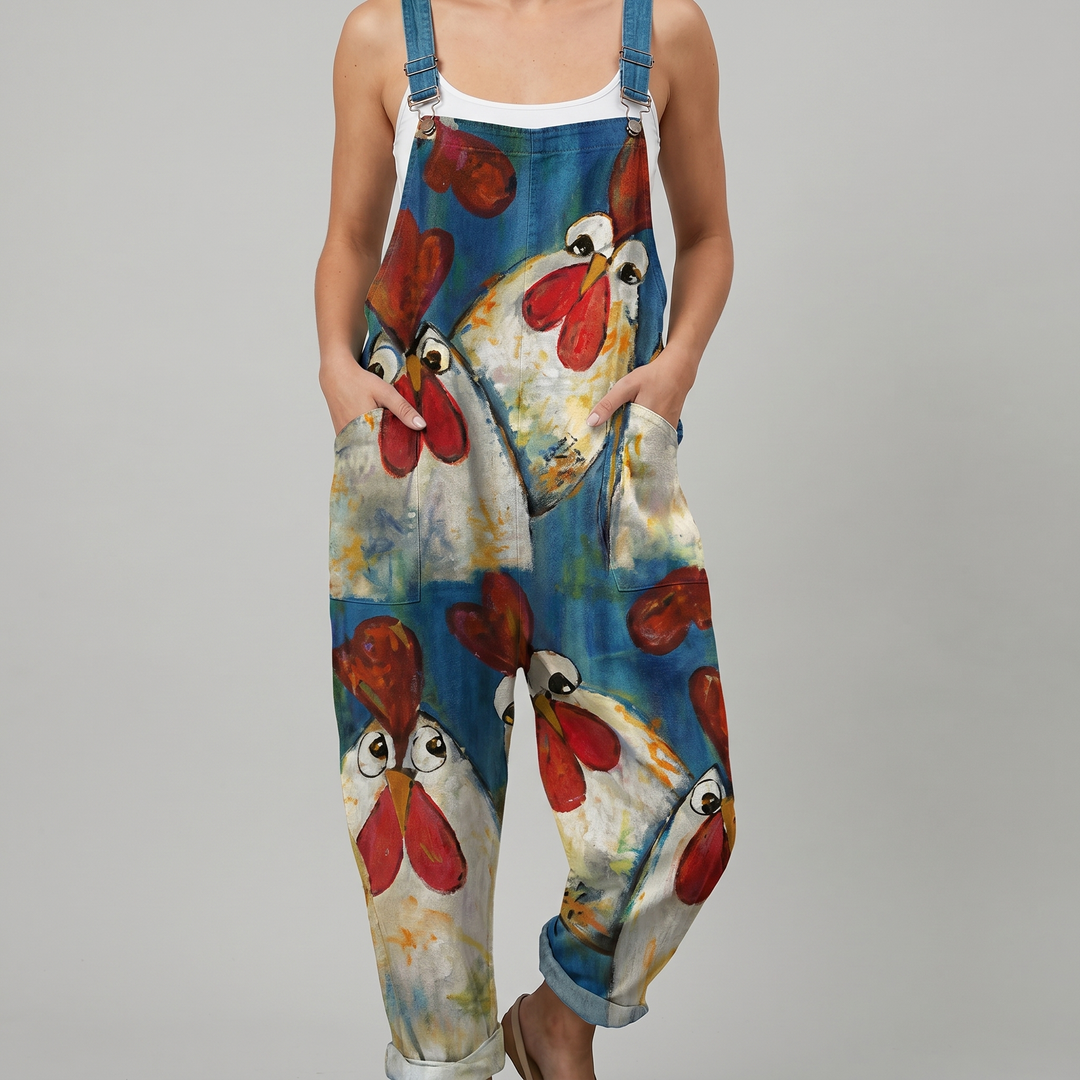 Cluck™ | Painted Rooster Jumpsuit