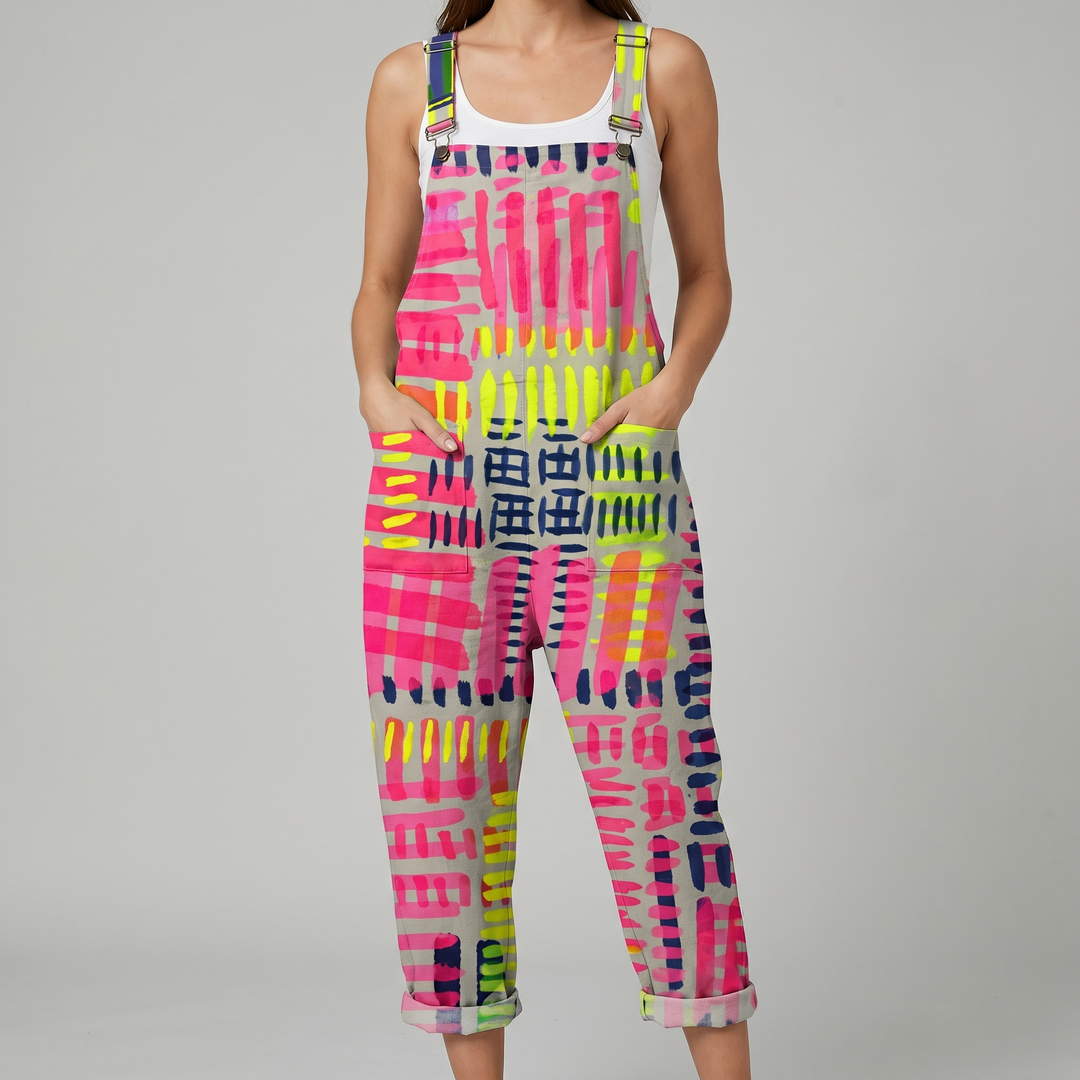 Vivid™ | Neon Brushstroke Jumpsuit
