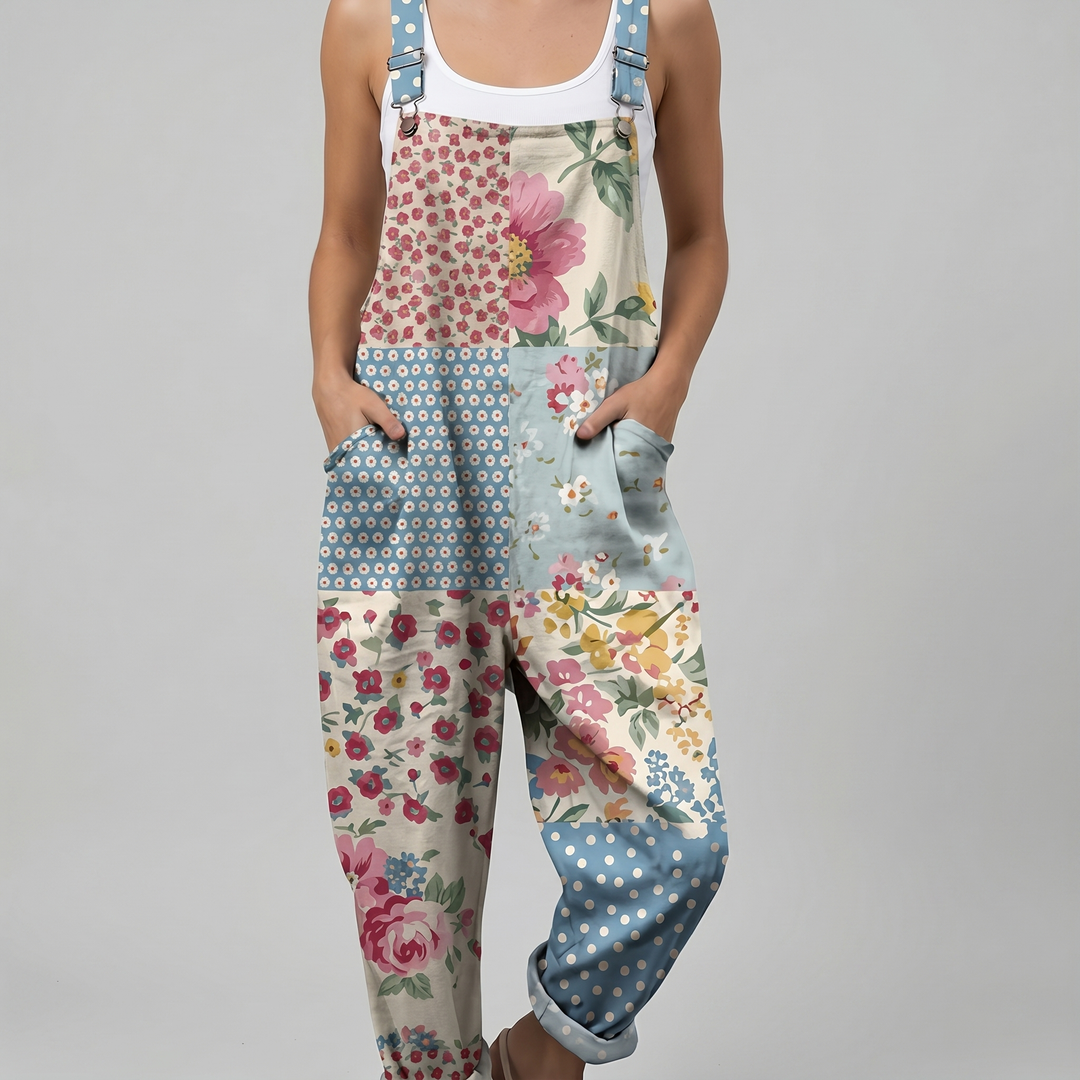 Quilty™ | Floral Patchwork Jumpsuit