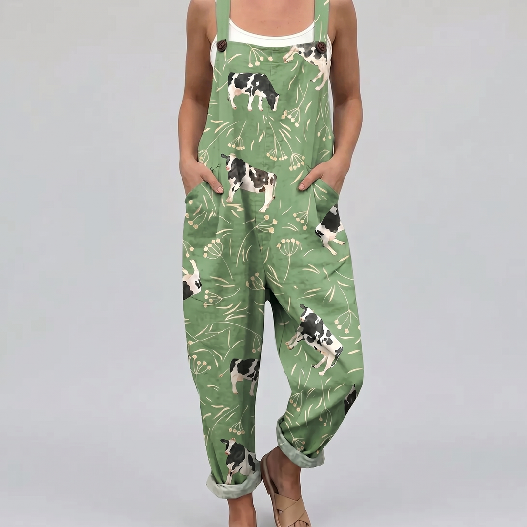Dairy™ | Grazing Cow Botanical Jumpsuit