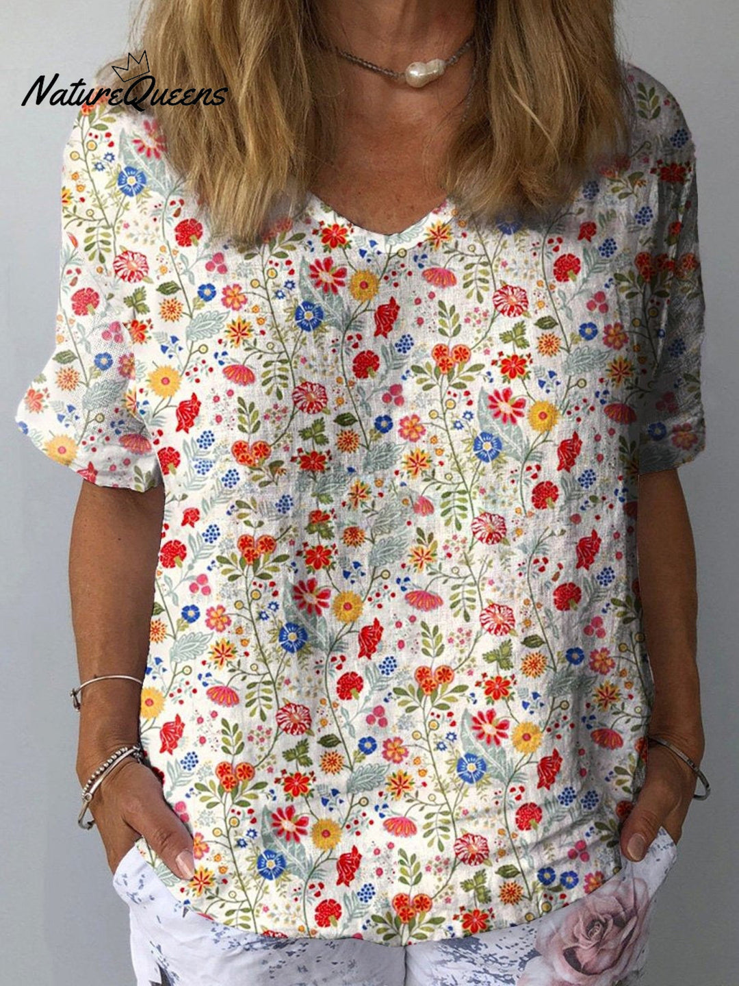 Nathalie | Watercolour Floral Shirt