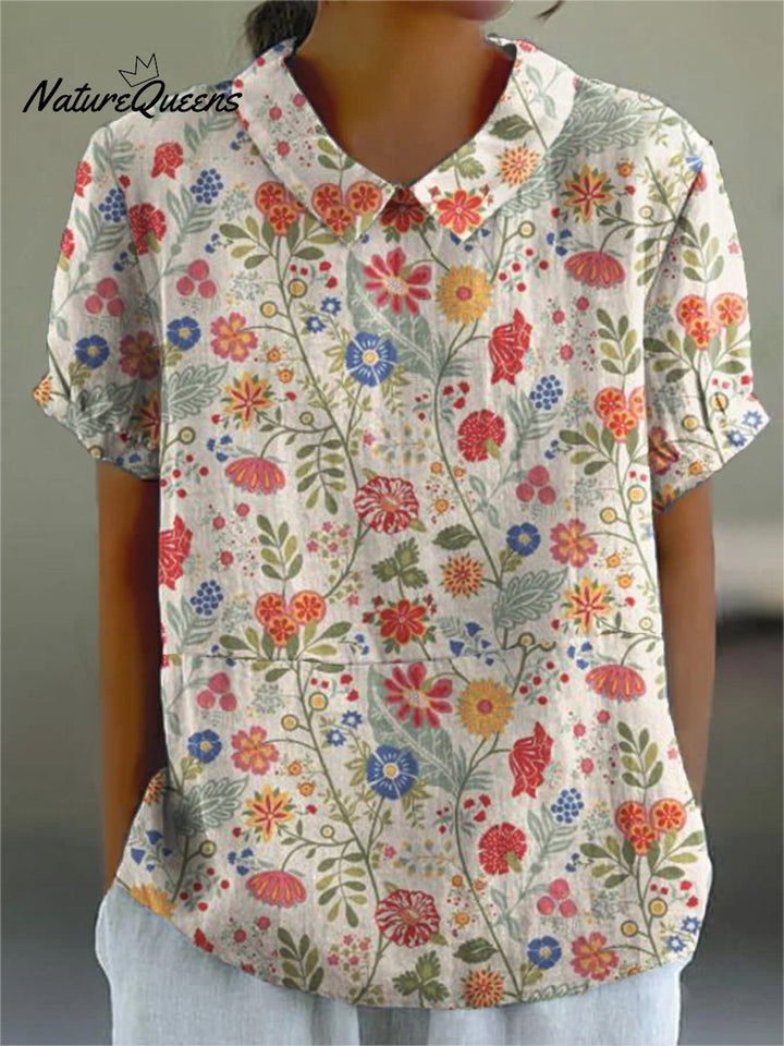 Nathalie | Watercolour Floral Shirt