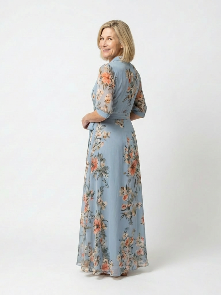 Elowen | Floral V-Neck Maxi Dress