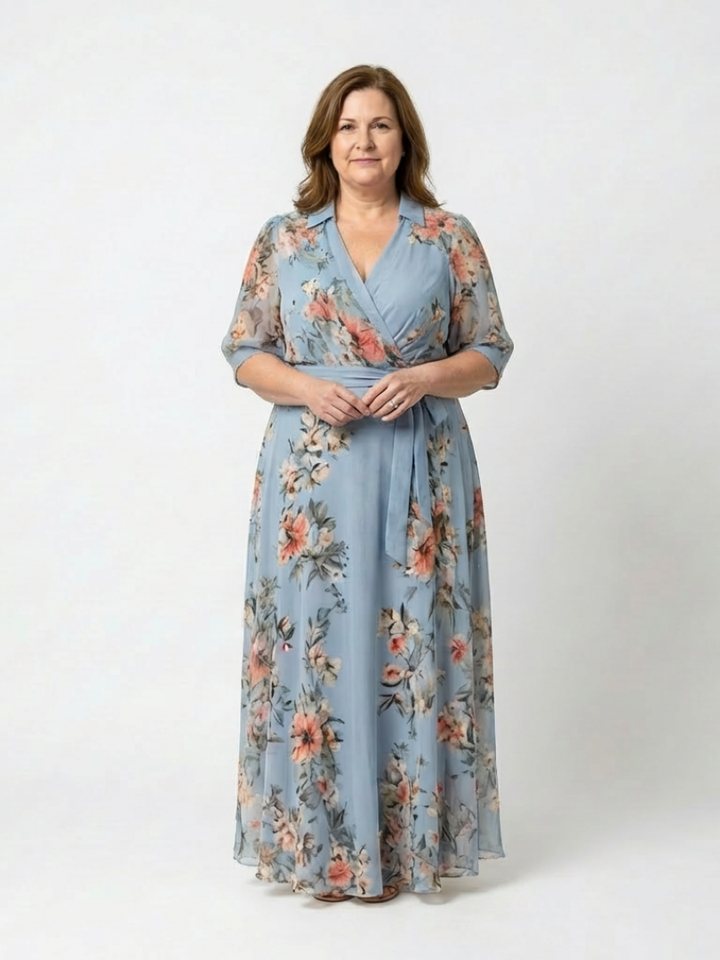 Elowen | Floral V-Neck Maxi Dress