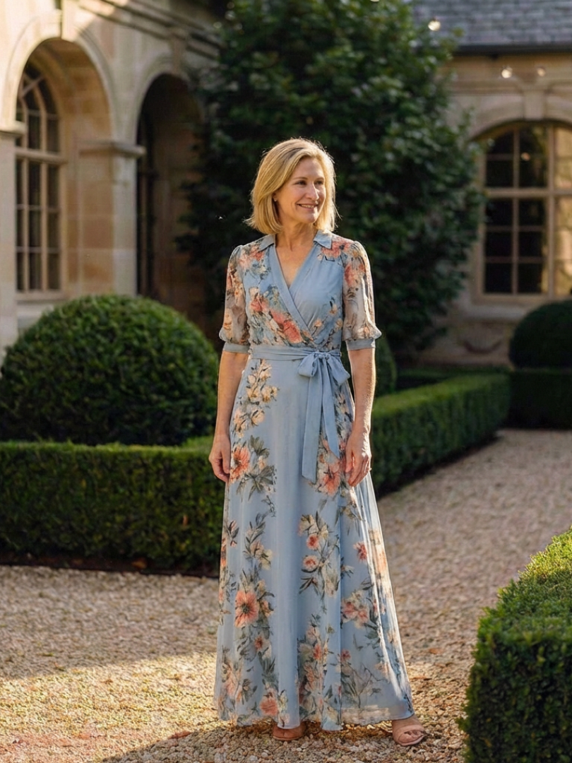 Elowen | Floral V-Neck Maxi Dress